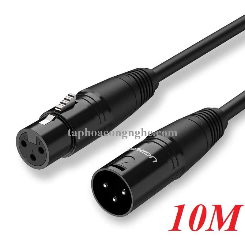 Ugreen 20714 10M Màu Đen Cáp nối dài Microphone Canon âm thanh AV130 30020714